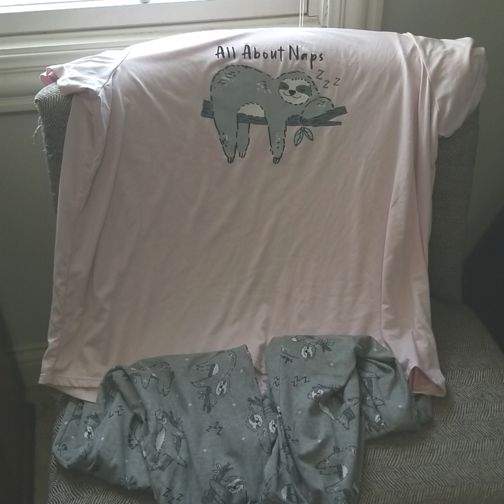 Adorable PJ set for the sloth lover!